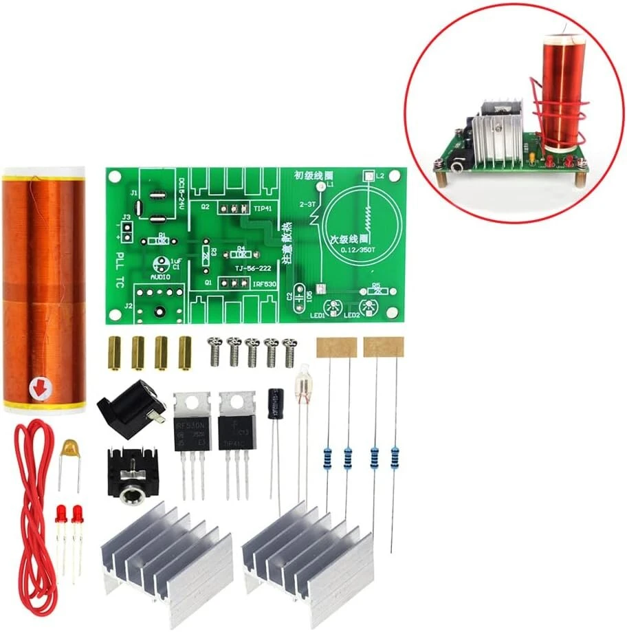 Kompiuterio kolonėlės Mini Tesla Coil Garsiakalbis "pasidaryk pats" rinkinys