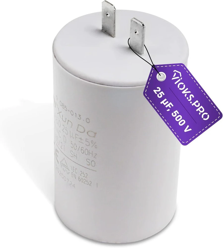 Kondensatorius 25µf 500v - pakaitalas Kärcher 9.085-013.0 varikliui - Cbb60 25 500vac, skirtas K2 slėginiams plovikliams