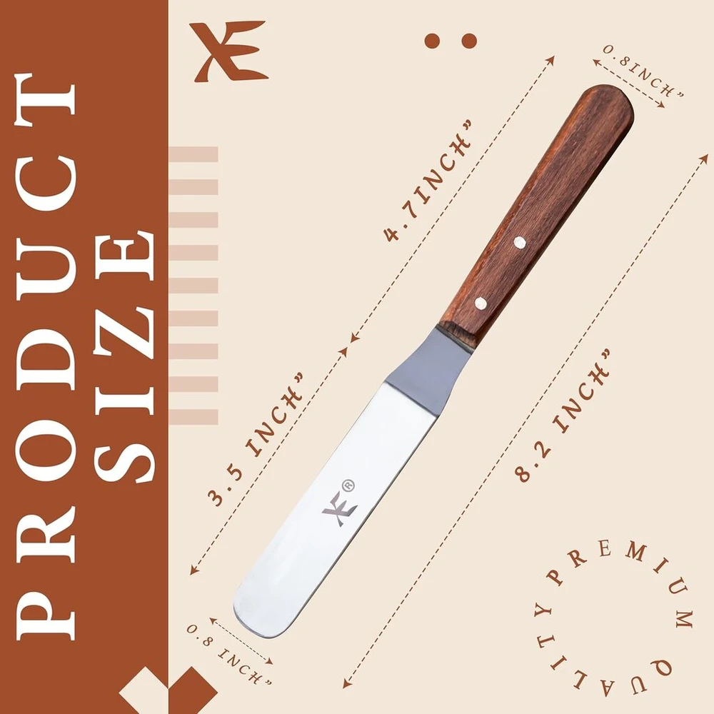 Konditerinė mentelė su medžio rankena, 21cm