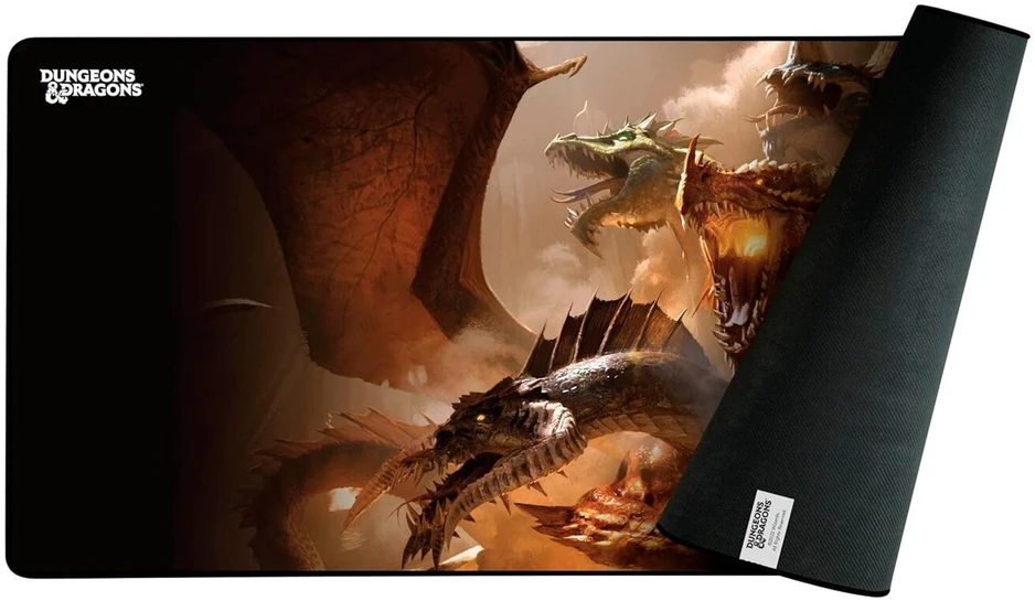 Konix Dungeons & Dragons žaidimų pelės kilimėlis xxl 90 x 46 cm - neslystantis pagrindas - the rise of tiamat motyvas