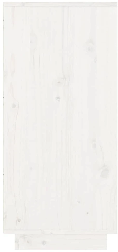 Konsolinė spintelė, balta, 60x34x75cm, pušies medienos masyvas