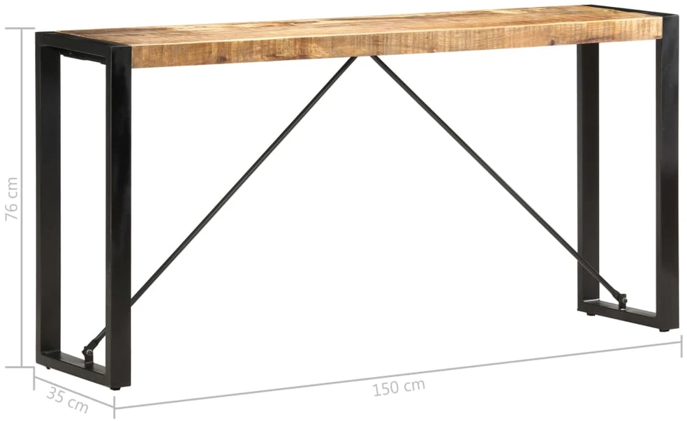 Konsolinis staliukas, 150x35x76cm, mango medienos masyvas