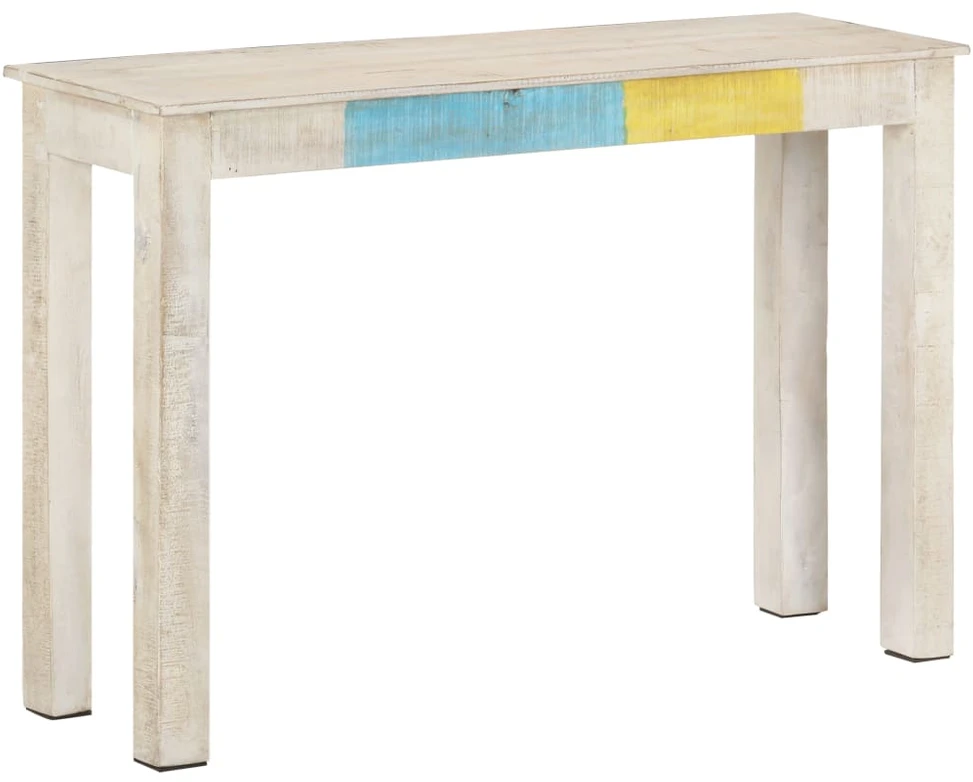 Konsolinis staliukas, baltas, 115x35x77cm, mango mediena