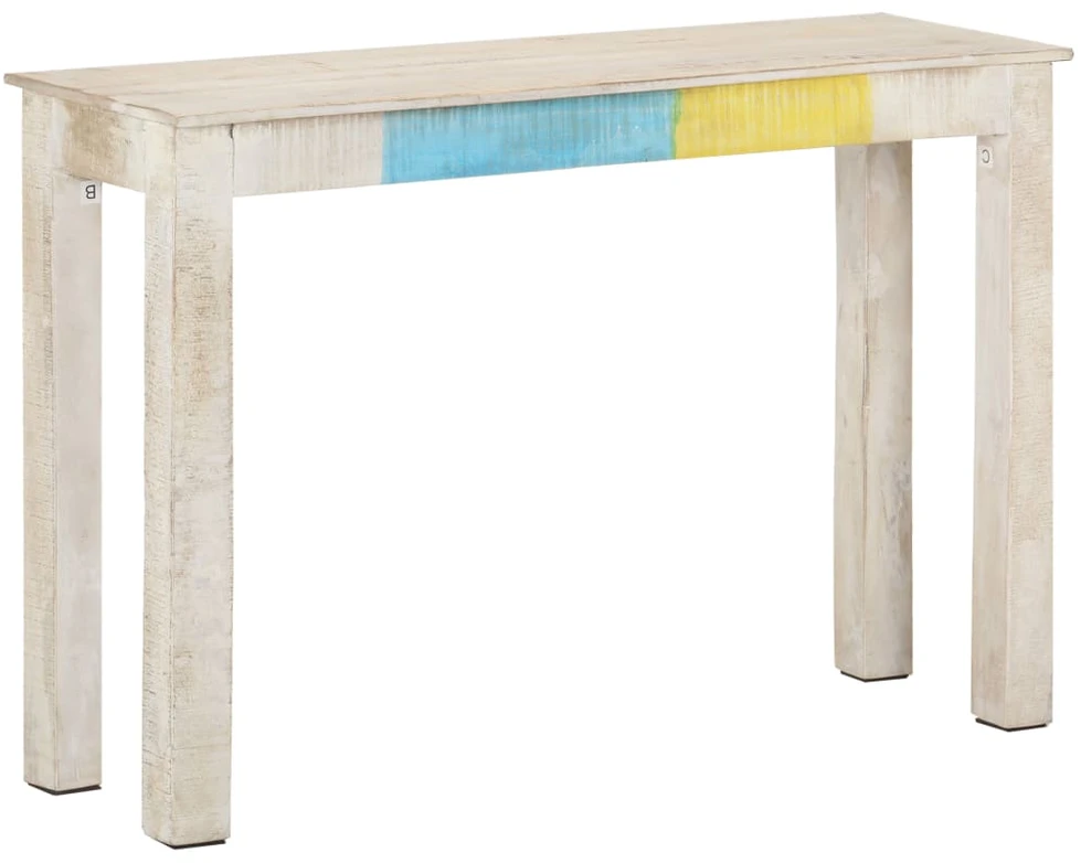Konsolinis staliukas, baltas, 115x35x77cm, mango mediena