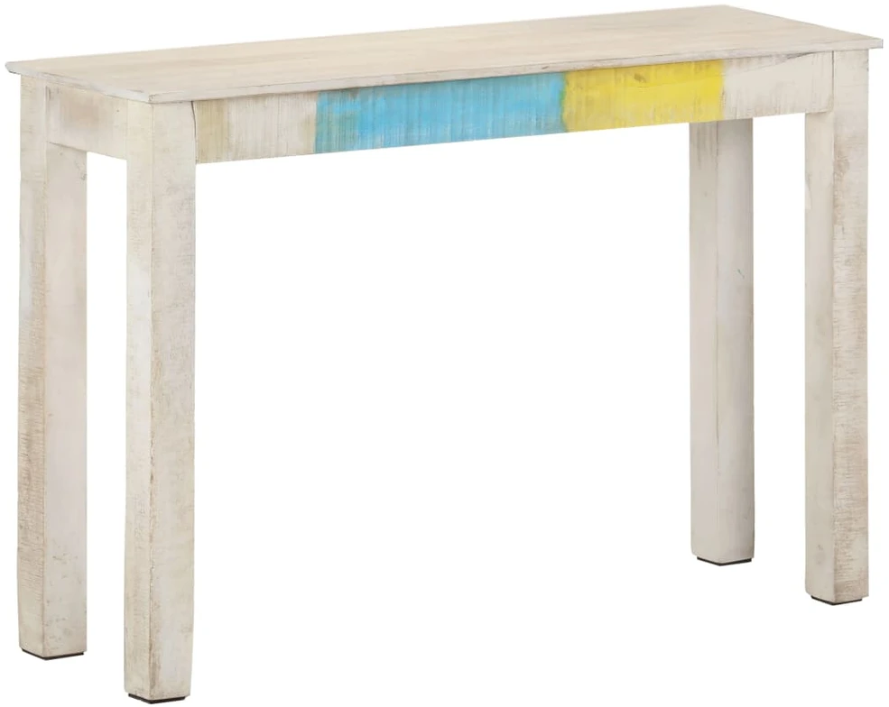 Konsolinis staliukas, baltas, 115x35x77cm, mango mediena