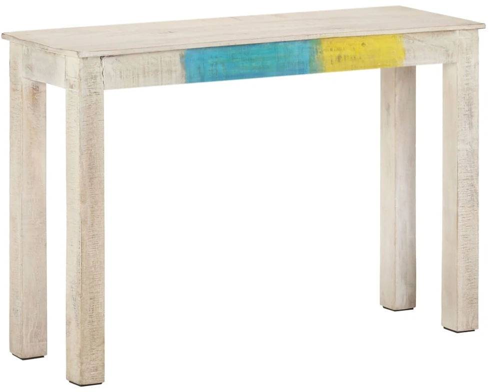 Konsolinis staliukas, baltas, 115x35x77cm, mango mediena