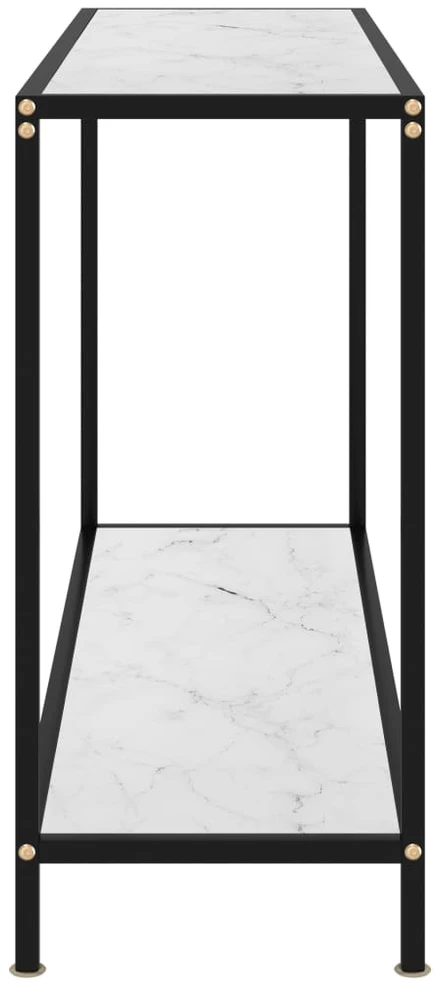 Konsolinis staliukas, baltas, 120x35x75cm, grūdintas stiklas