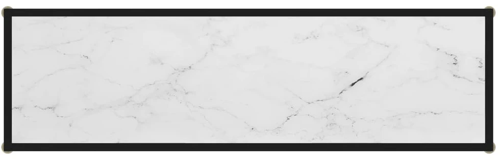 Konsolinis staliukas, baltas, 120x35x75cm, grūdintas stiklas