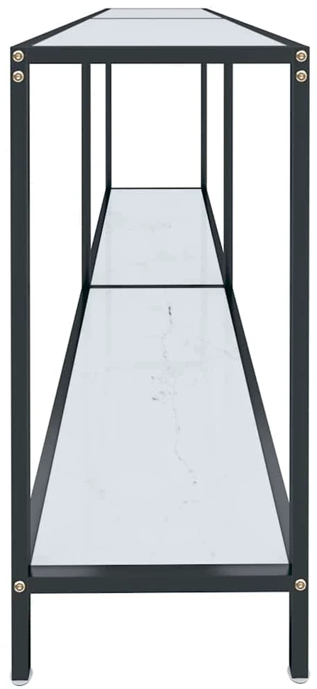 Konsolinis staliukas, baltas, 180x35x75,5cm, grūdintas stiklas