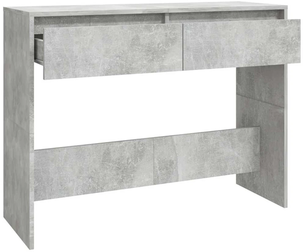 Konsolinis staliukas, betono, 100x35x76,5cm, apdirbta mediena