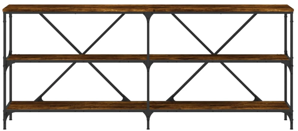 Konsolinis staliukas, dūminis, 180x30x75cm, mediena/geležis