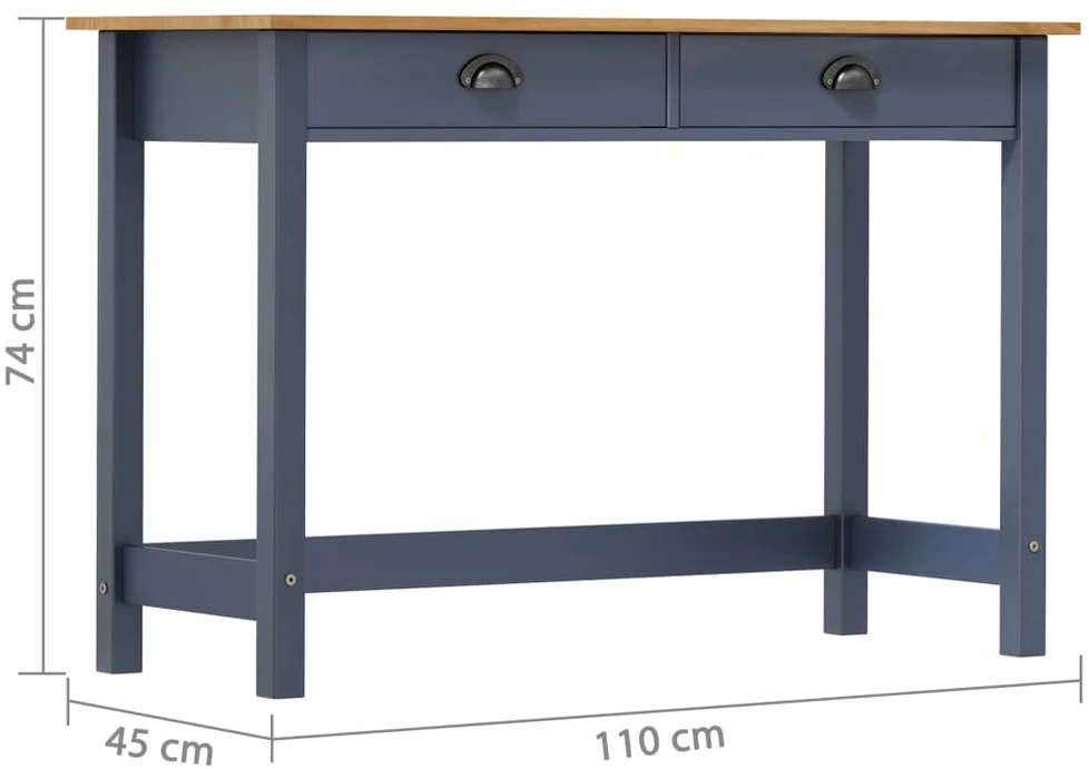 Konsolinis staliukas Hill, pilkas, 110x45x74cm, pušis