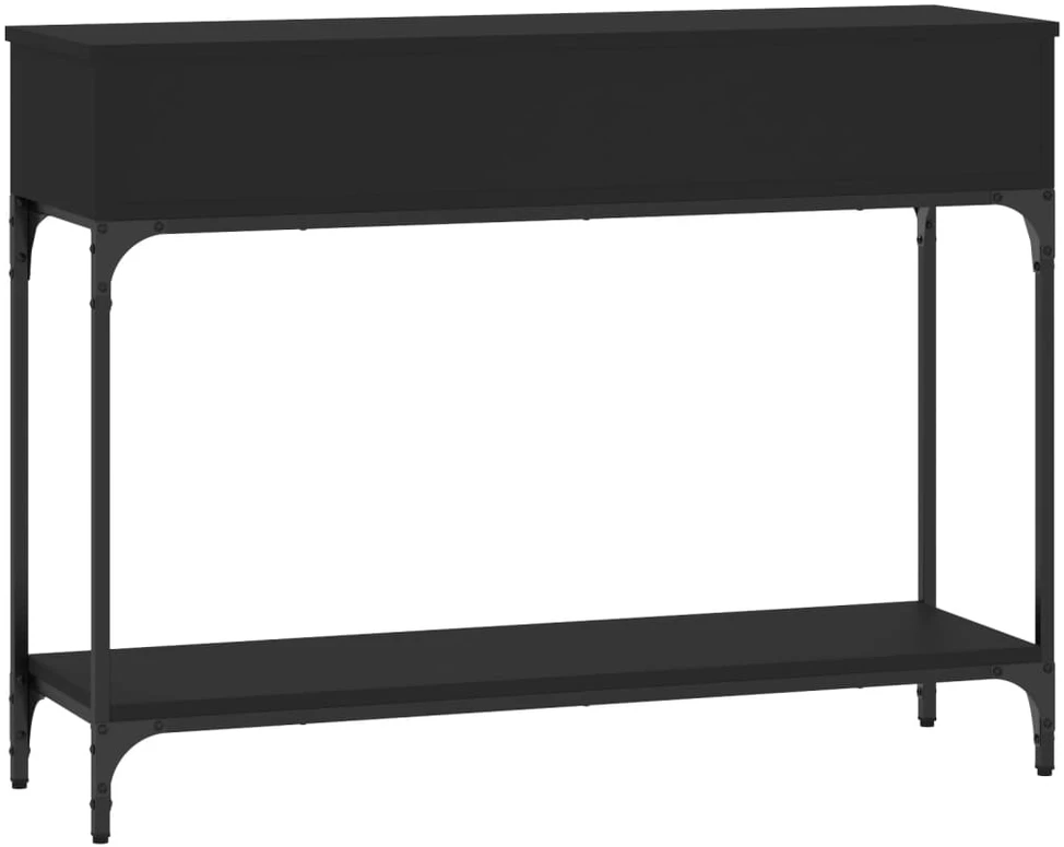 Konsolinis staliukas, juodas, 100x30,5x75cm, apdirbta mediena