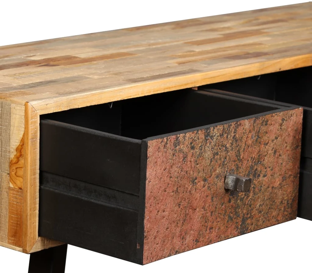 Konsolinis staliukas, kietas perdirbtas tikmedis, 120x30x76cm