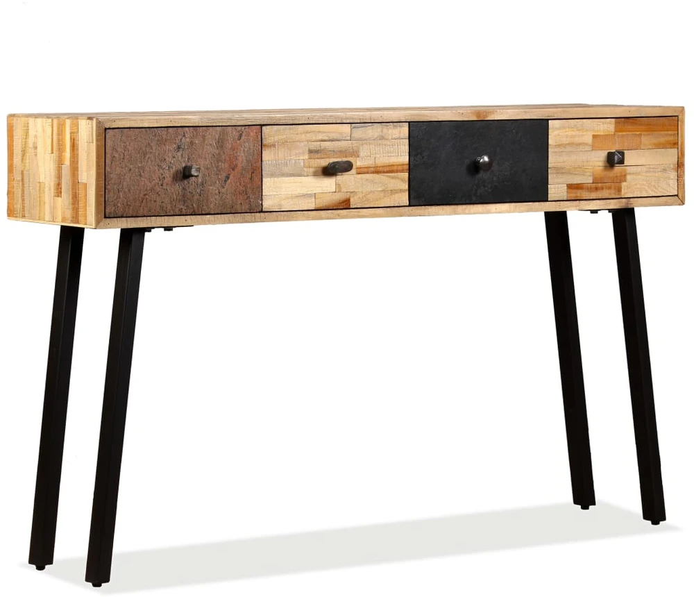 Konsolinis staliukas, kietas perdirbtas tikmedis, 120x30x76cm