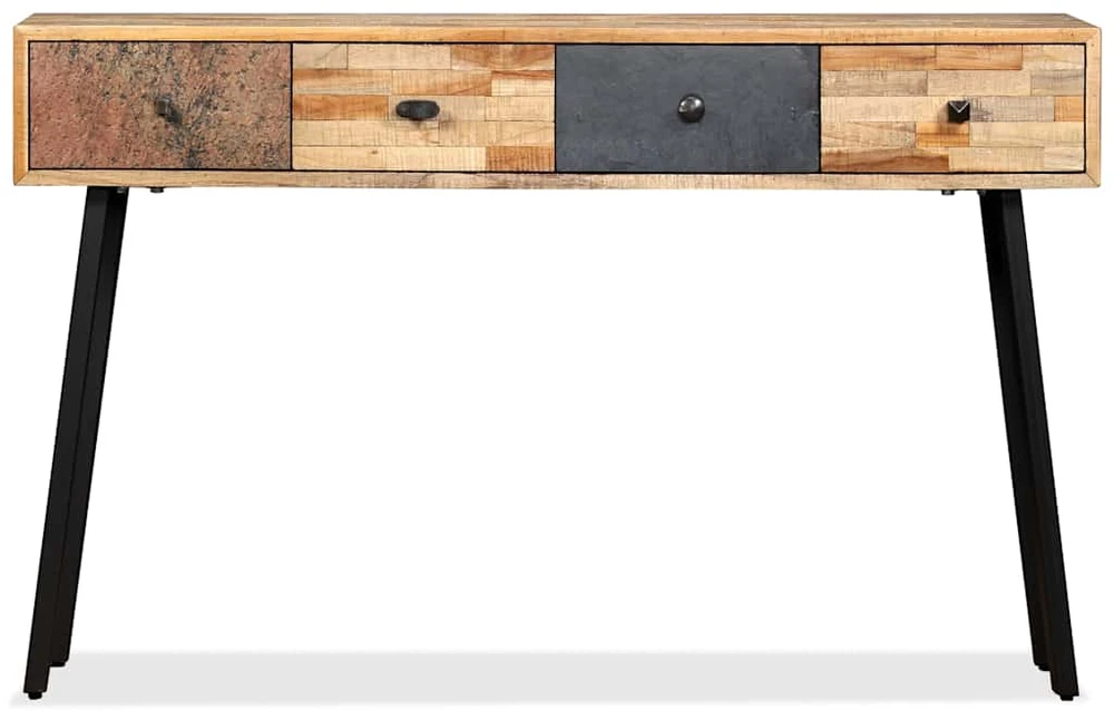 Konsolinis staliukas, kietas perdirbtas tikmedis, 120x30x76cm