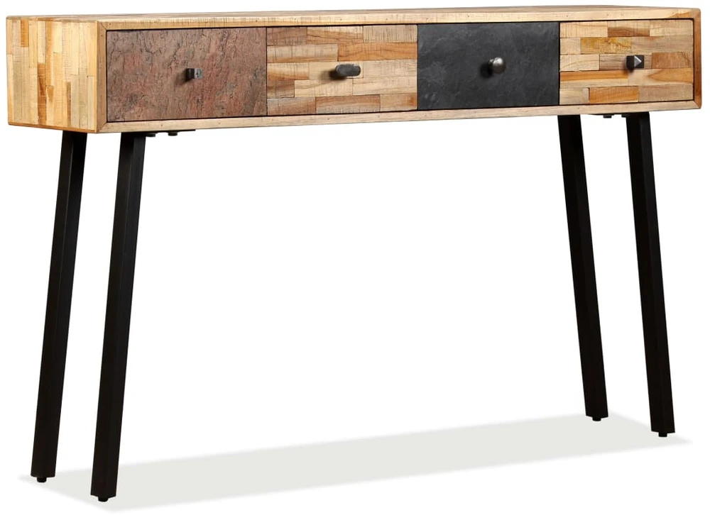 Konsolinis staliukas, kietas perdirbtas tikmedis, 120x30x76cm
