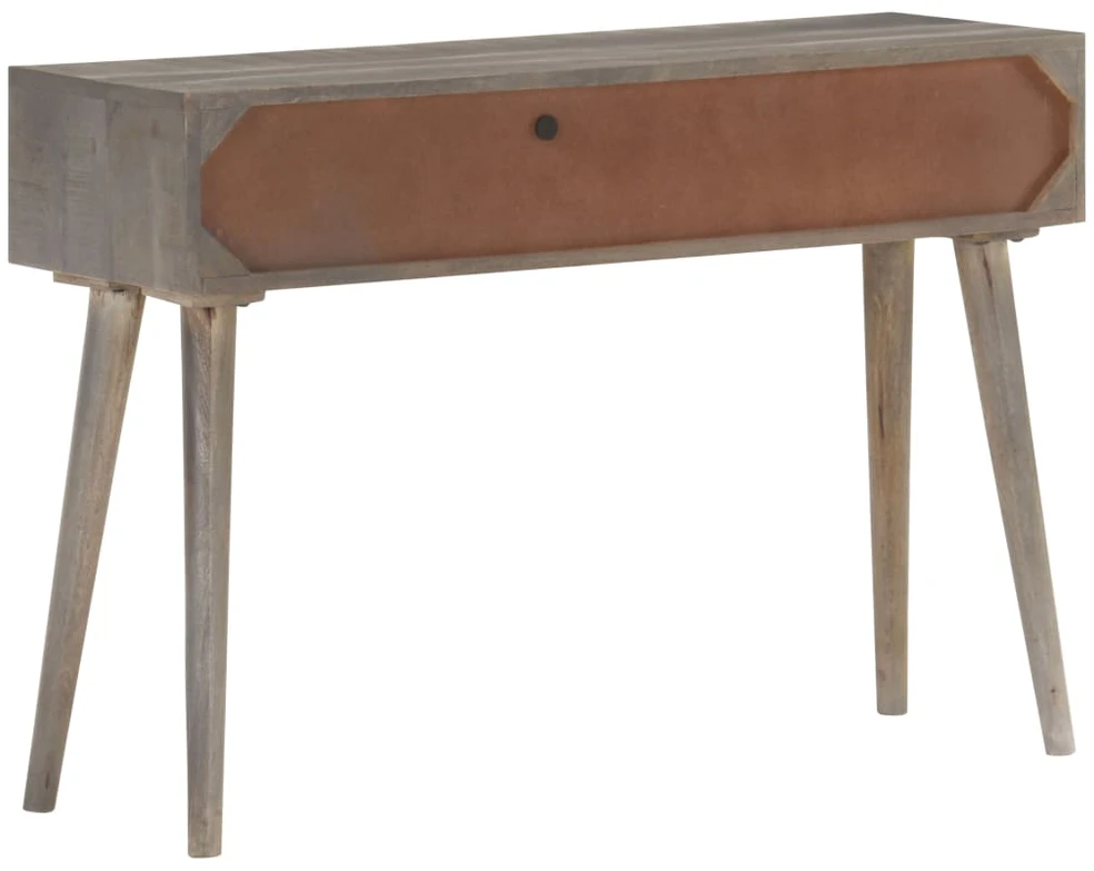 Konsolinis staliukas, pilkas, 110x35x75cm, mango masyvas