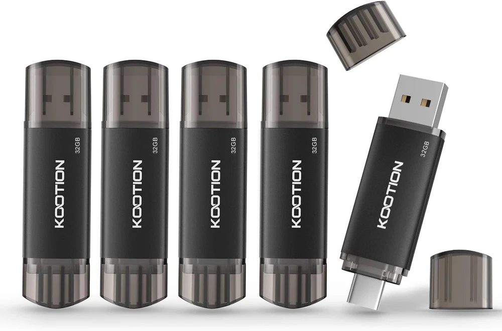 Kootion 32 Gb Usb atmintukų rinkinys (5 vnt.), Usb-c Otg