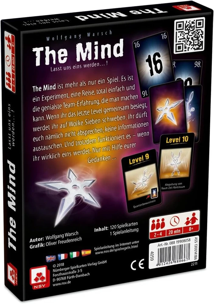 Kortų žaidimas "the Mind" (vokiečių kalba)