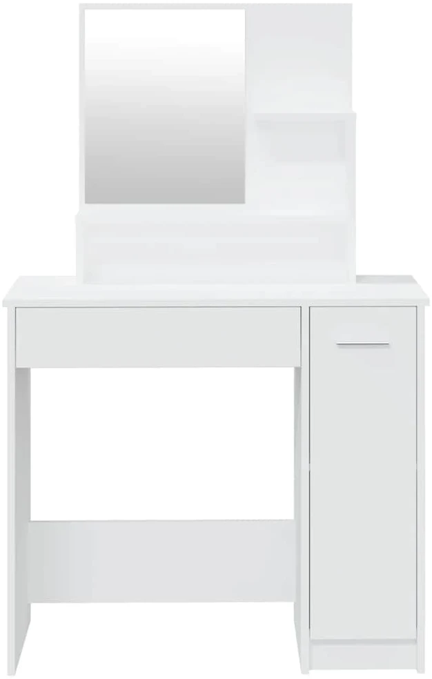 Kosmetinio staliuko komplektas, baltos spalvos, 86,5x35x136cm