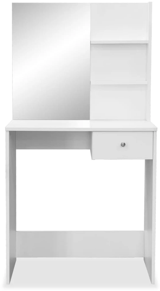 Kosmetinis staliukas, baltas, 75x40x141cm, apdirbta mediena