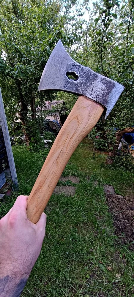 Grandininis pjūklas Krumpholz universalus kirvis, staliaus tipo, su uosio kotu, 1kg