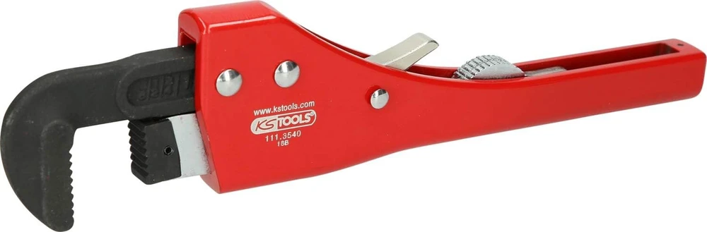 Ks tools 111.3540 vienrankis reketinis vamzdžių raktas su reguliuojama galvute