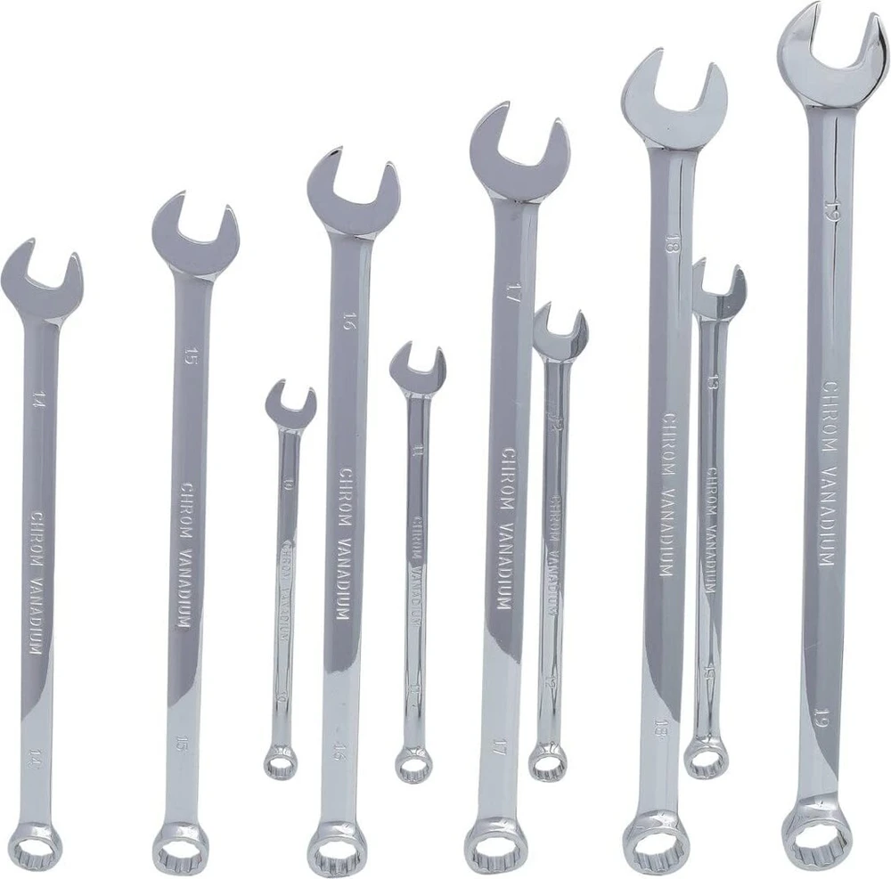 Ks Tools 519.0660 Chromeplus kombinuotųjų veržliarakčių rinkinys, ypač ilgas, 10 vnt.