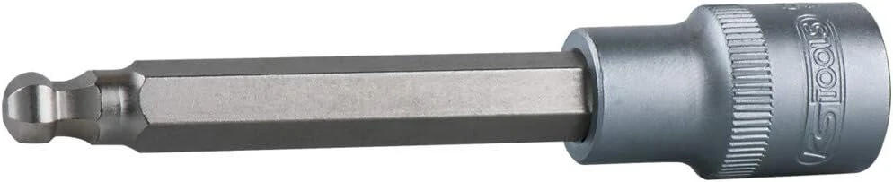 Ks tools 911.166 šešiakampis antgalis, su rutuliniu galu, ilgas, 1/2 colio, 10 mm