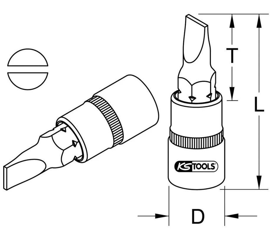 Ks tools 918.1486 1/4 colio chromeplus antgalio lizdas, skirtas įsukamiems varžtams, 8 mm