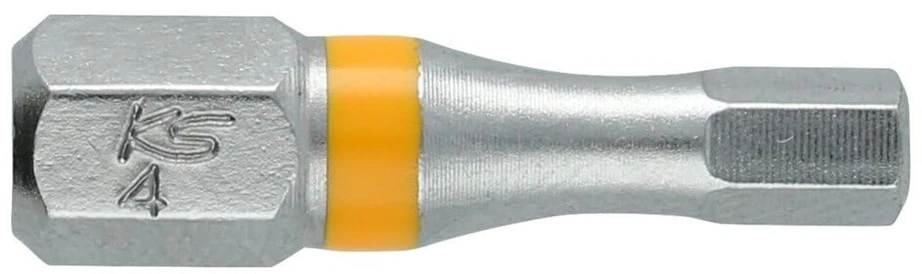 Ks tools 918.3410 1/4 colio torsionpower bitas, šešiakampis vidinis, 25 mm, 4 mm