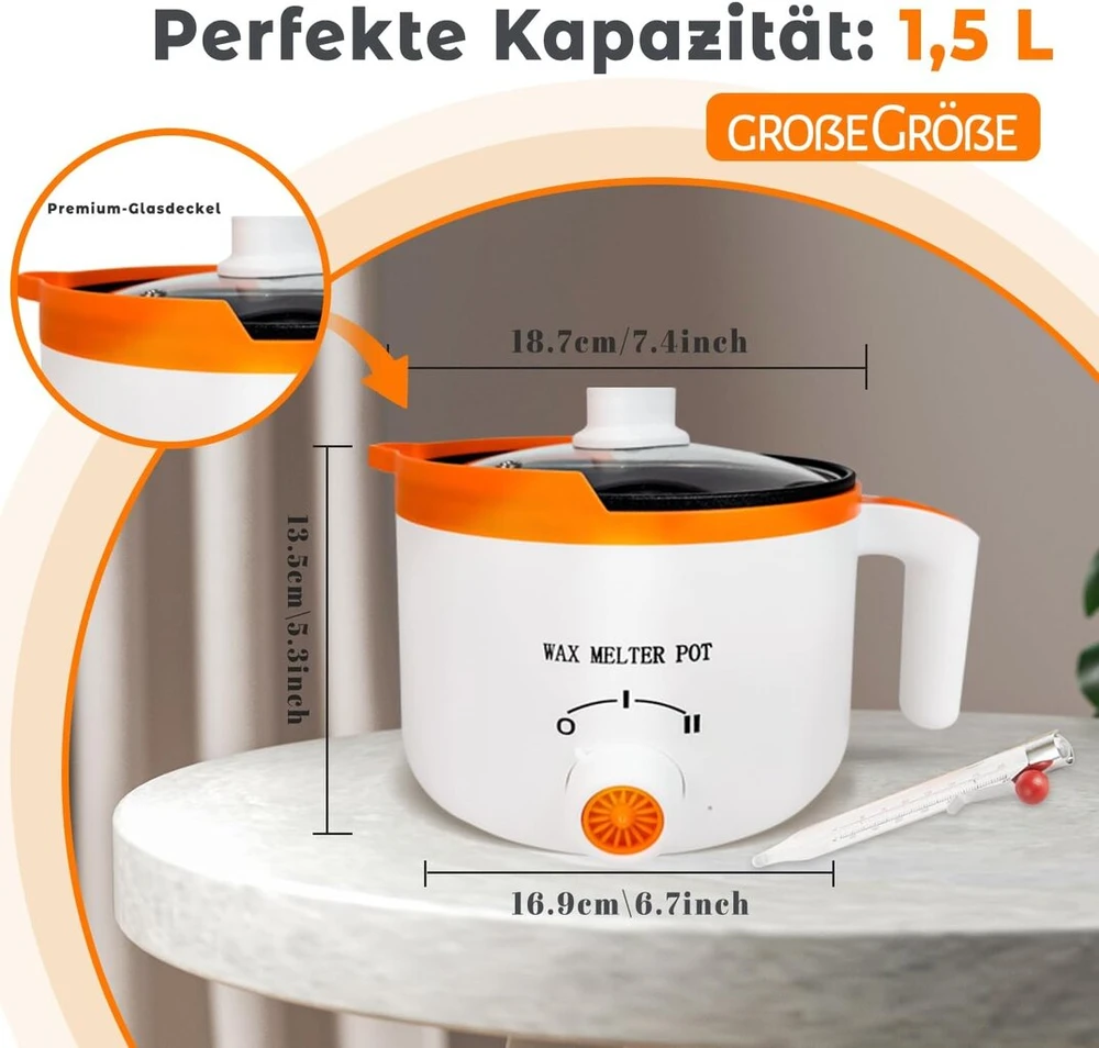 Ksedcon elektrinis vaško lydytuvas žvakių gamybai, 1500 ml
