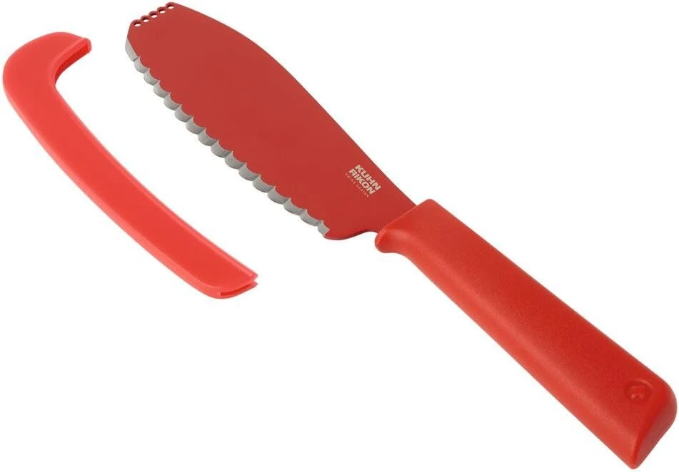 Kuhn rikon 23059 peilis sumuštiniams 23059 nerūdijantis plienas su ašmenų apsauga raudonas 18/8, vienas dydis
