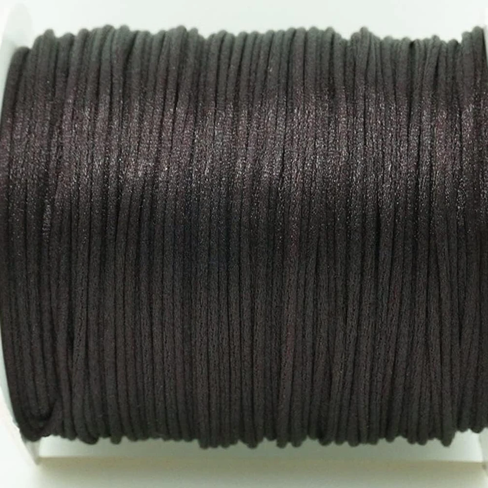 Kumutis Nailono virvelė juoda 1.5mm 90 jardų, "kumihimo" ir papuošalų gamybai