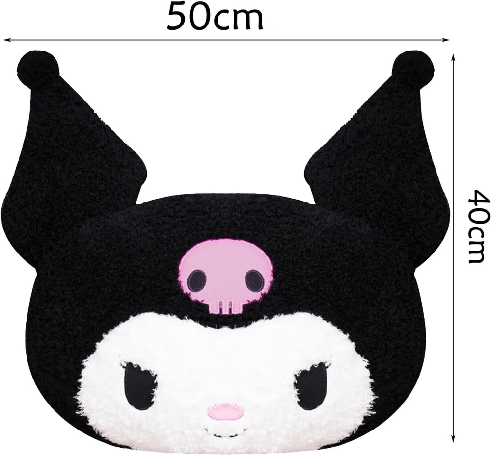 Kuromi minkštas žaislas, Kuromi pliušinės figūrėlės, Kuromi didelis minkštas žaislas, Kuromi lėlės žaislas, mieli pliušiniai žaislai, pliušinės lėlės vaikams (40 cm x 50 cm)