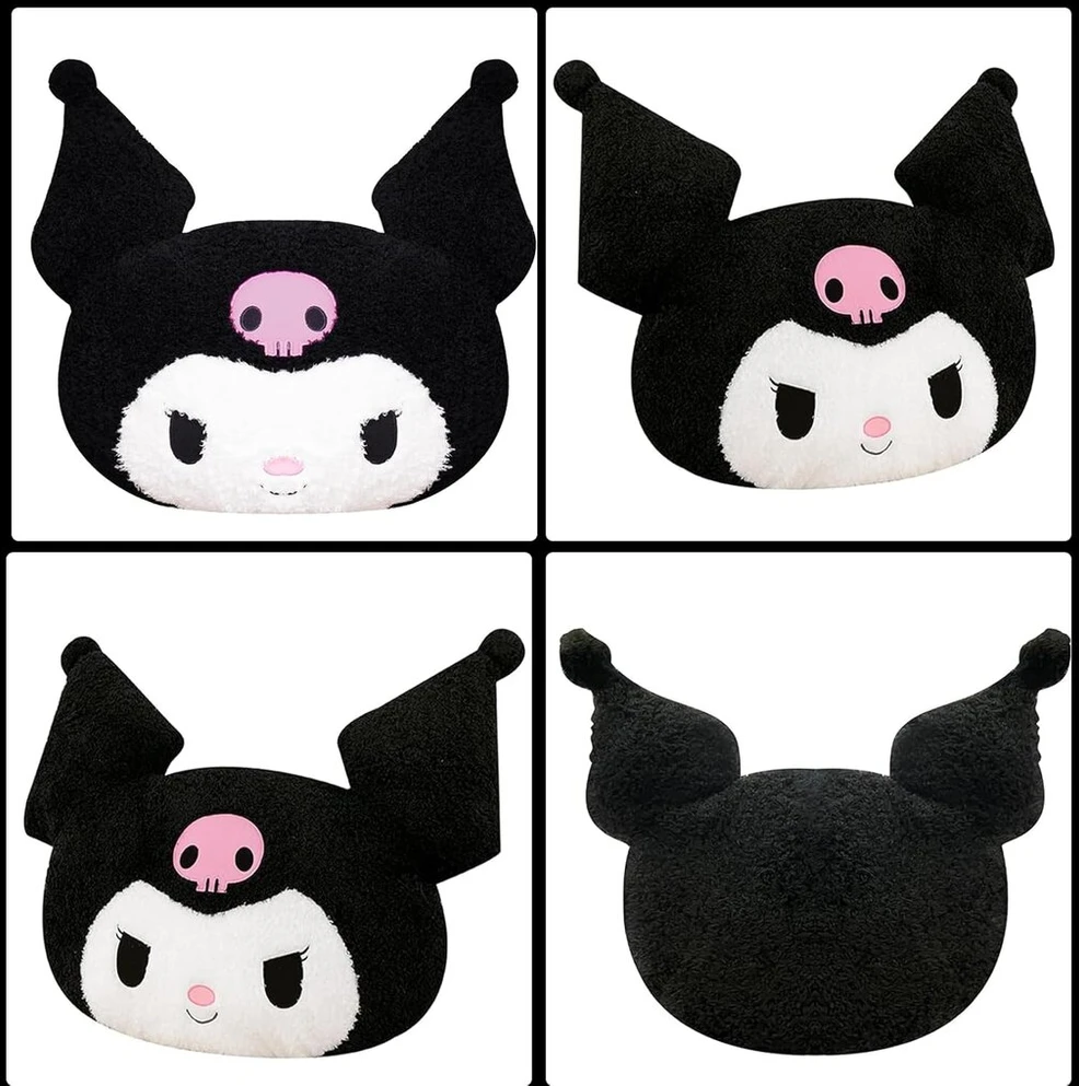 Kuromi minkštas žaislas, Kuromi pliušinės figūrėlės, Kuromi didelis minkštas žaislas, Kuromi lėlės žaislas, mieli pliušiniai žaislai, pliušinės lėlės vaikams (40 cm x 50 cm)