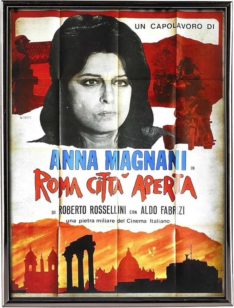 Kustom Art Famous Movies Rome Open City plakatas be rėmo, atspausdintas ant dengto popieriaus, 40x30 cm