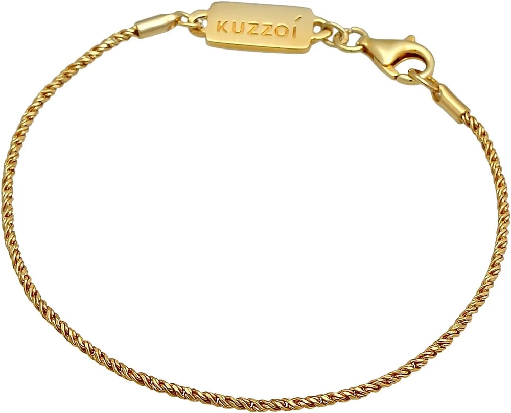 Kuzzoi Apyrankė Vyrams "buddha" 925 Sterling Sidabro, Paauksuota
