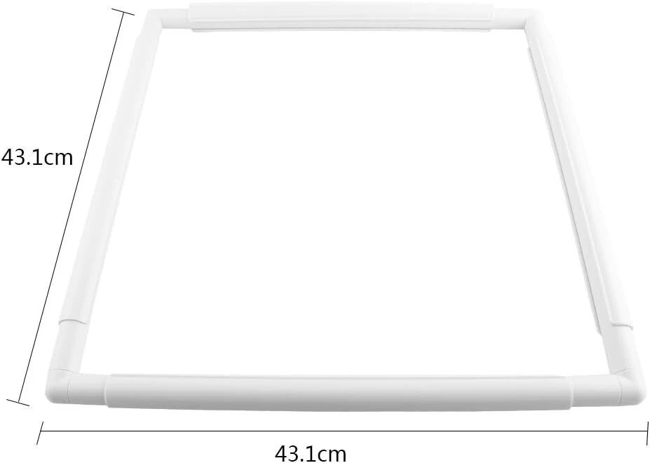 Kvadratiniai siuvinėjimo lankeliai stačiakampis plastikinis spaustuko rėmas siuvinėjimui kryželiu siuvimo adatos įrankis (43,1 x 43,1 cm)