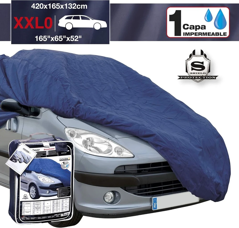 Kvėpuojantis viso automobilio uždangalas, skirtas naudoti viduje ir lauke ištisus metus (xxl0 Large (420x165x132cm))