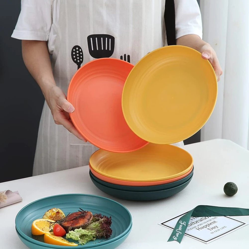 Kyraton Lėkštės 8 vnt., 23 cm, daugkartinės, lengvos, netrapios