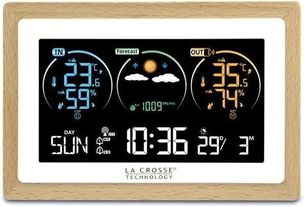 La Crosse Technology Ws6283 meteorologijos stotis su mediniu kraštu