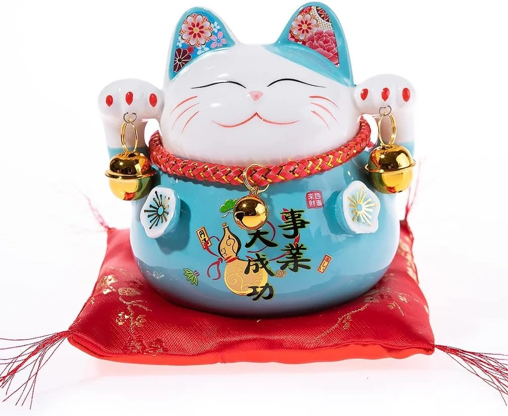 Lachineuse Maneki Neko statulėlė, Blanc Dominant, 9 x 8 x 10 cm