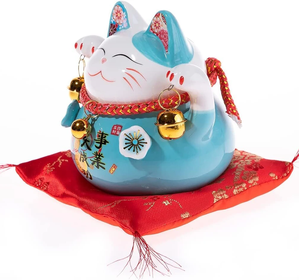 Lachineuse Maneki Neko statulėlė, Blanc Dominant, 9 x 8 x 10 cm