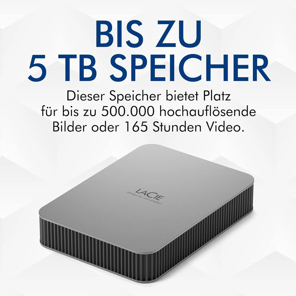 Lacie Mobile Drive Moon 1tb išorinis kietasis diskas