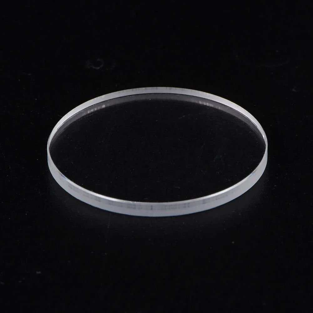 Laikiklis Laikrodžio stiklas 35.5mm skaidrus, mineralinis, 2.5mm storio