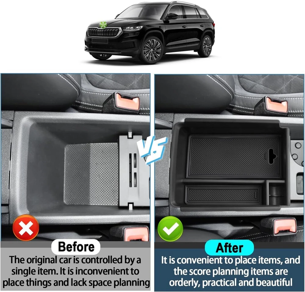 Laikymo dėžutė Skoda Karoq Kodiaq centrinei konsolei