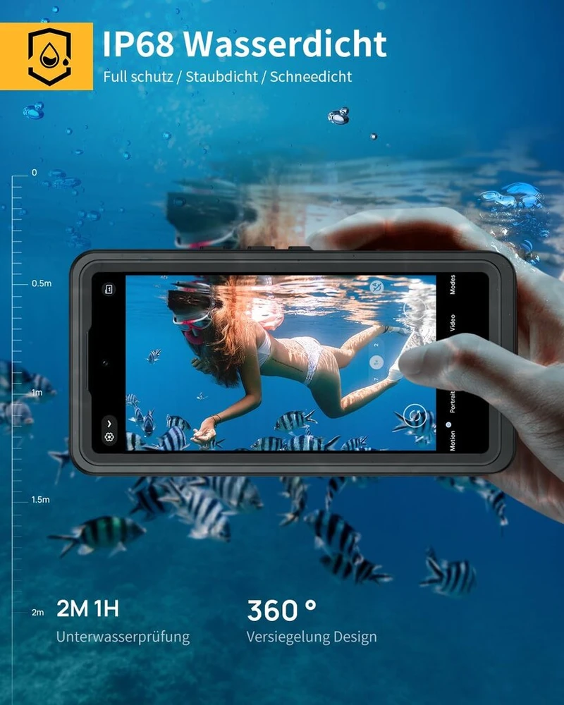 Lanhiem dėklas, skirtas Google Pixel 9 Pro, Ip68 vandeniui atsparus mobiliojo telefono dėklas Google 9 Pro 360 laipsnių apsauginis dėklas, atsparus smūgiams, dulkėms, sniegui, lauko šarvuotas dėklas su įmontuota ekrano apsauga