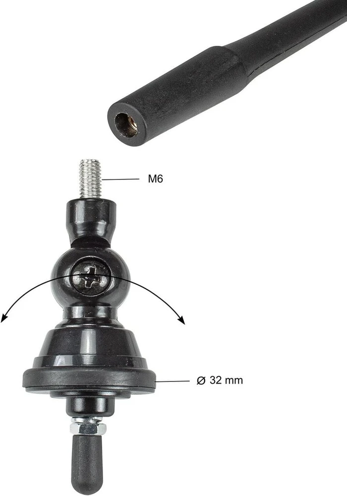 Lanksti Am/fm antena automobiliams, laivams, traktoriams, 1.3m laidas